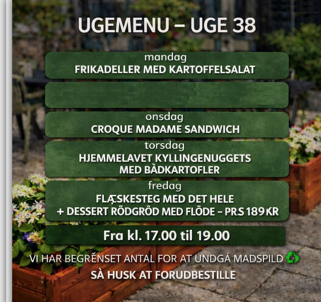 Ugemenu – uge 38